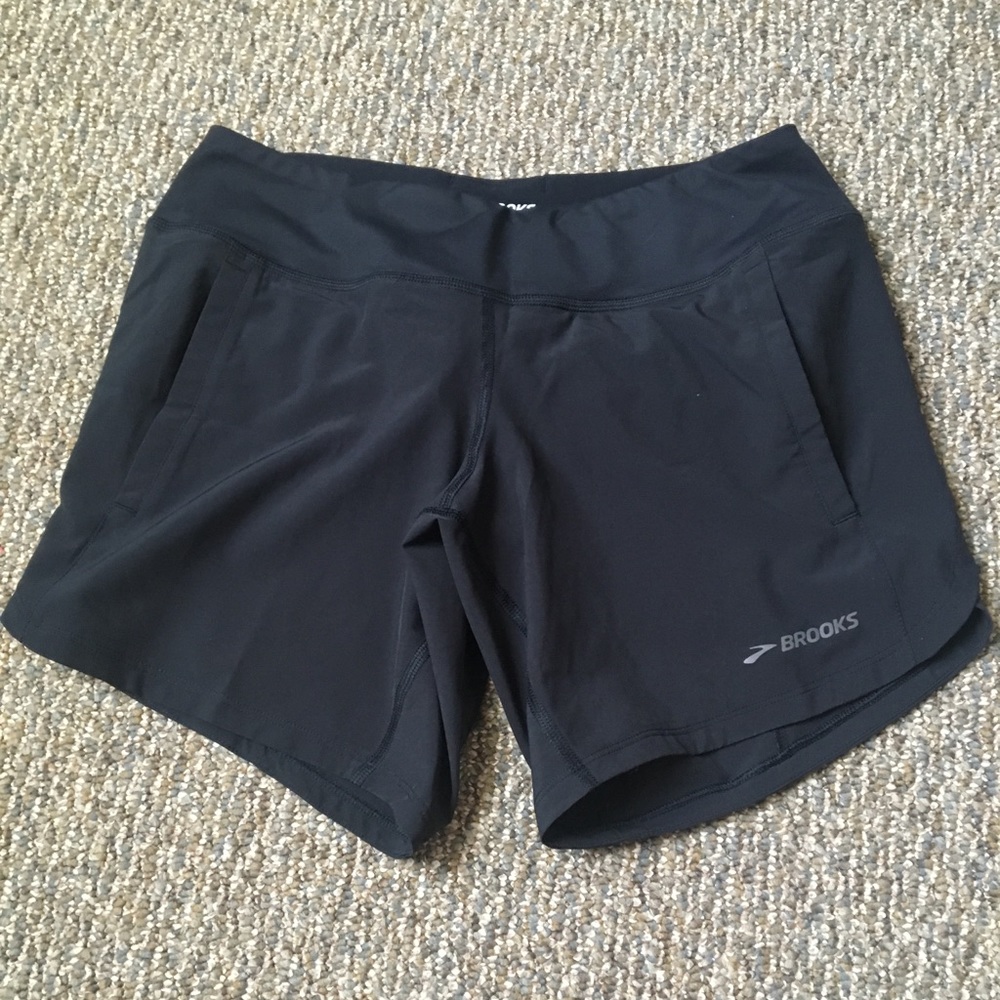 NWOT Brooks Black Running Shorts